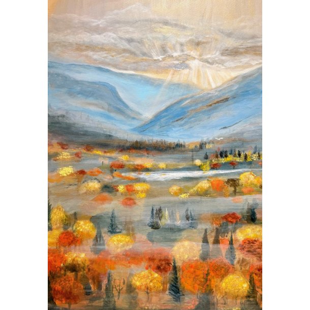 Kunstkort "October dreams" 15*21 cm - GRATIS FRAGT